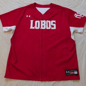 UNM University of New Mexico Lobos baseball jersey Under Armour XXL EUC